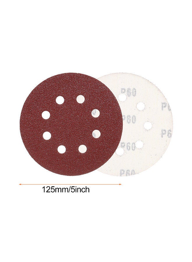 50Pcs Sanding Discs 5 Inch  125mm 8 Holes 220/180/120/80/60 Grit Sandpaper for Random Orbital Sander  - Image 2