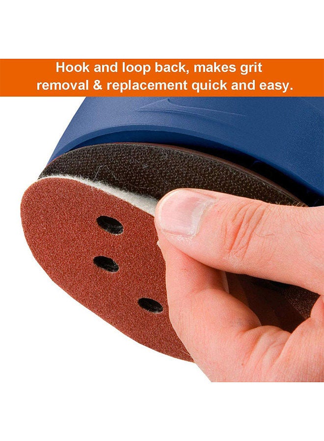 50Pcs Sanding Discs 5 Inch  125mm 8 Holes 220/180/120/80/60 Grit Sandpaper for Random Orbital Sander  - Image 5