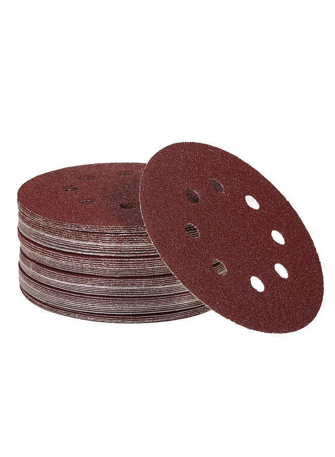 50Pcs Sanding Discs 5 Inch  125mm 8 Holes 220/180/120/80/60 Grit Sandpaper for Random Orbital Sander  - Image 1