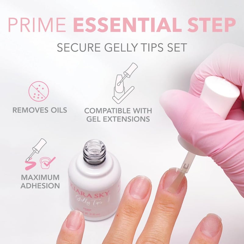 KIARA SKY Gelly Tips Essential Kit | Includes Prep, Top Coat, Builder, Primer 0.5 fl oz - Image 3