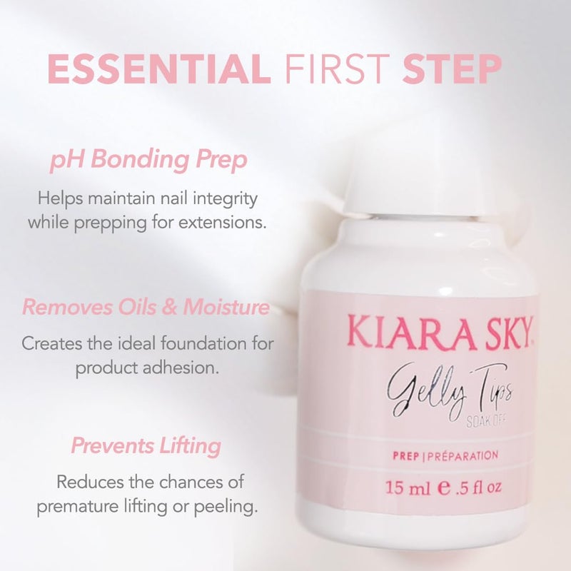 KIARA SKY Gelly Tips Essential Kit | Includes Prep, Top Coat, Builder, Primer 0.5 fl oz - Image 2