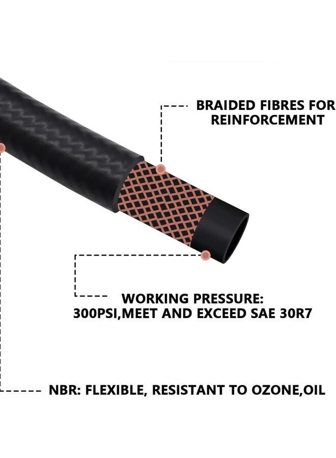 ID Fuel Line Hose for Small Diesel Engines and Generators with Sport Engines with 20 Black Rubber Clamps (Material: B) - Image 2