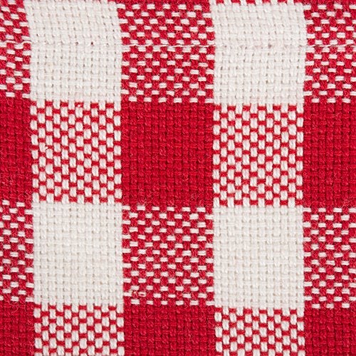 DII Heavy Duty Kitchen Towels Collection Long Lasting Quality, Cotton Dish Towel, 18x28; Dish Cloth, 13x13, Holiday Red Checks, 6 Piece - Image 3