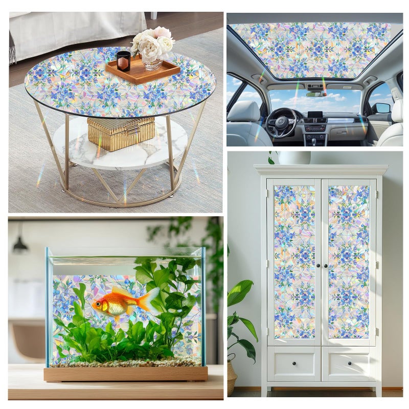 SOMWISE Rainbow Window Privacy Film,Heat Control,UV Blocking,Anti-Glare,Day & Night Privacy Protection & Decoration for Home, Bathroom,Glass Door,Static Cling,Renter-Friendly with Installation Tools - Image 5