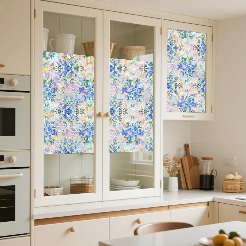 SOMWISE Rainbow Window Privacy Film,Heat Control,UV Blocking,Anti-Glare,Day & Night Privacy Protection & Decoration for Home, Bathroom,Glass Door,Static Cling,Renter-Friendly with Installation Tools - Image 4