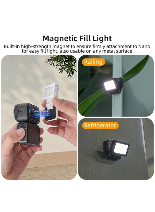 Sunnylife Foldable Magnetic LED Video Light Adjustable Fill Light Tri-Color Dimmable Portable Fill Lamp Photography for Osmo Nano - Image 3