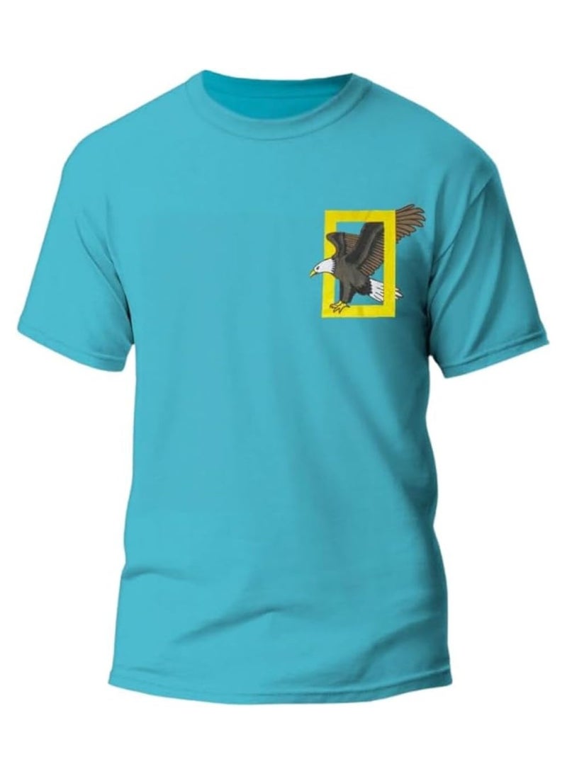 ISTANBUL MODEL - Round Neck Short Sleeve t-shirt for men, Regular fit, cotton, Special print "EAGLE" - Image 1