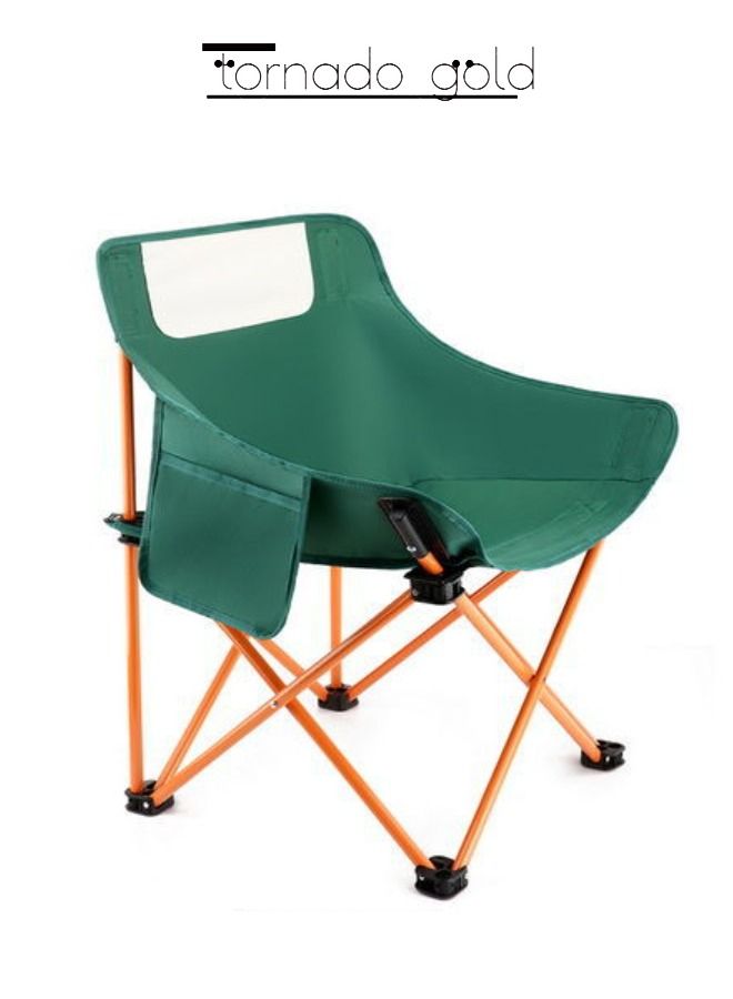تورنيدو جولد كرسي تخييم قابل للطي وخفيف الوزن قابل للطي على شكل قمر مع حقيبة حمل - Image 1
