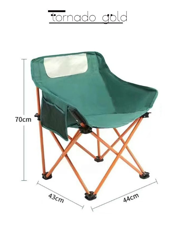 تورنيدو جولد كرسي تخييم قابل للطي وخفيف الوزن قابل للطي على شكل قمر مع حقيبة حمل - Image 2