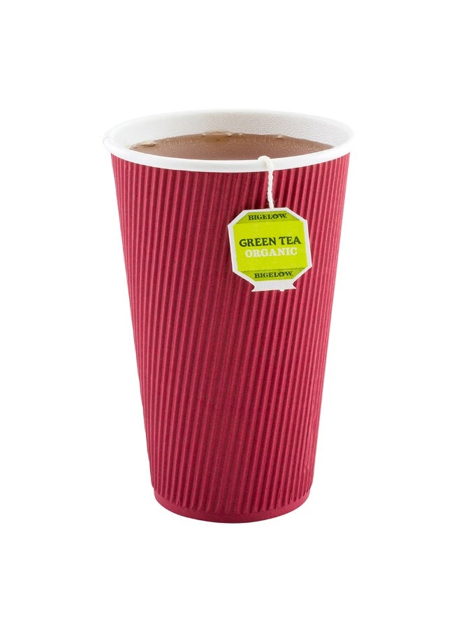 Restaurantware Restaurantware 12 Ounce Double Wall Disposable Coffee Cups, 500 Insulated Crimson Paper Tumblers with Rolled Rim Design, Lids Sold Separately for Hot Drinks like Tea, Hot Chocolate and More  - Image 2