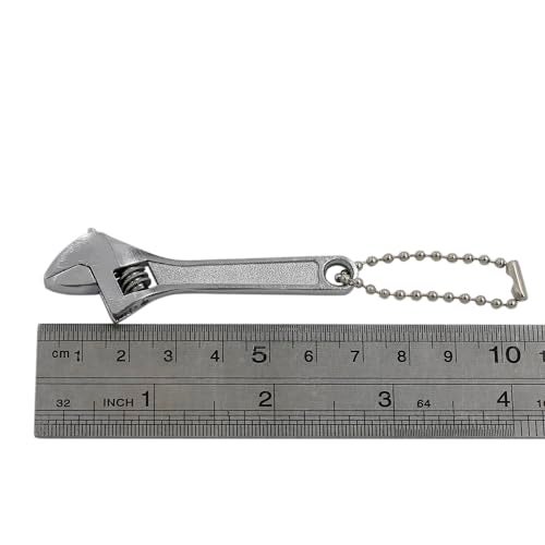 GENNEL 2.5 inch Tiny Adjustable Wrench, 2.5" Mini Size Adjustable Spanner, Silver Nut Wrench Tool, Jaw Capacity 0~10mm - Image 2