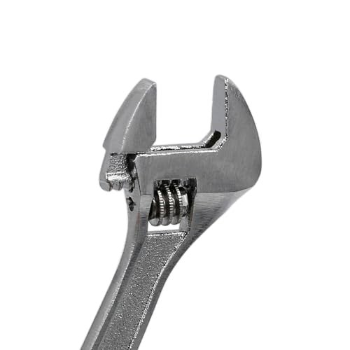 GENNEL 2.5 inch Tiny Adjustable Wrench, 2.5" Mini Size Adjustable Spanner, Silver Nut Wrench Tool, Jaw Capacity 0~10mm - Image 5