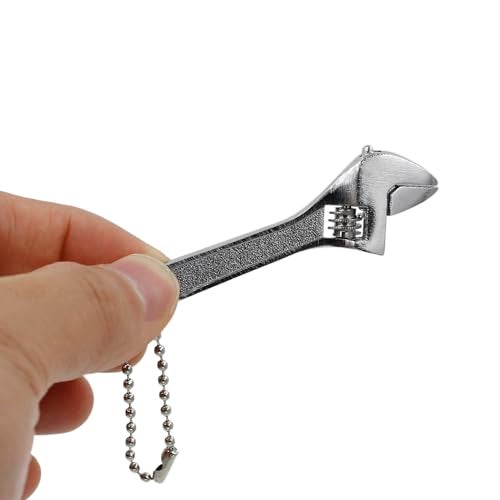 GENNEL 2.5 inch Tiny Adjustable Wrench, 2.5" Mini Size Adjustable Spanner, Silver Nut Wrench Tool, Jaw Capacity 0~10mm - Image 3