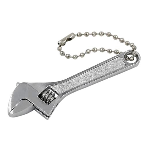GENNEL 2.5 inch Tiny Adjustable Wrench, 2.5" Mini Size Adjustable Spanner, Silver Nut Wrench Tool, Jaw Capacity 0~10mm - Image 1
