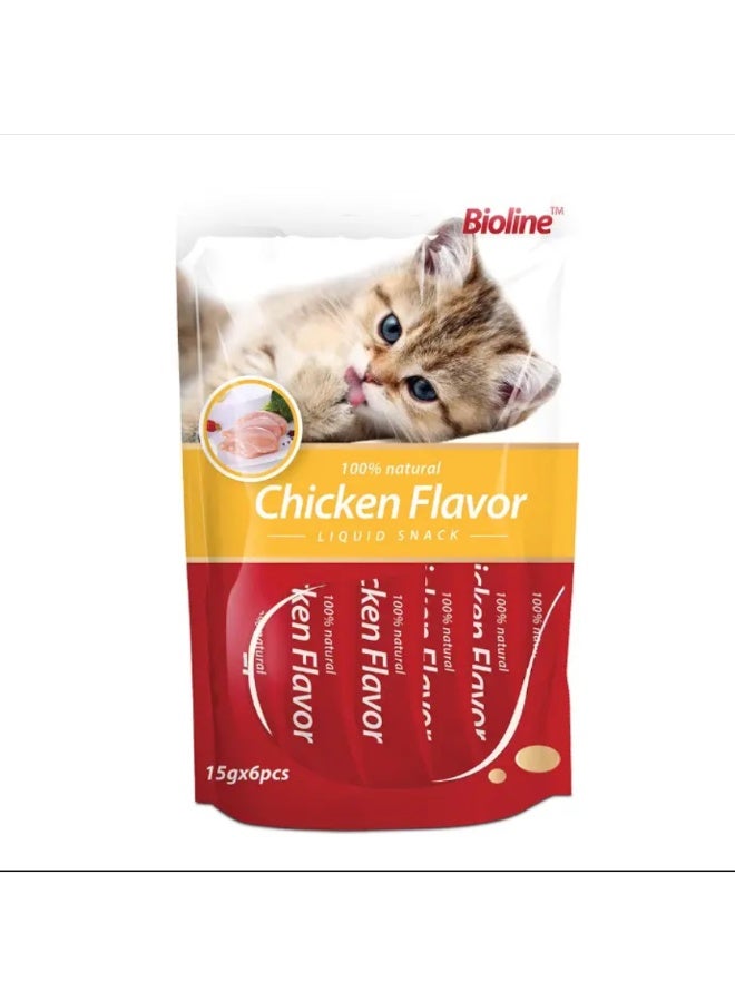 Bioline Cat Treats Chicken 15g[Weight - 90g]