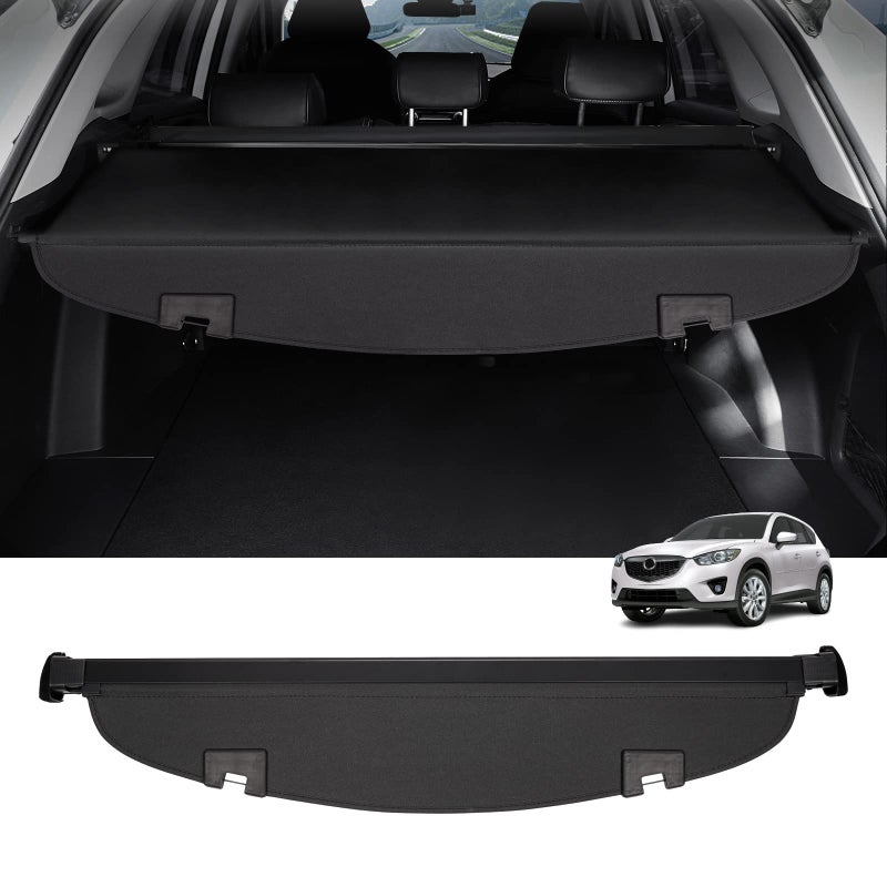 Powerty Cargo Cover for 20132016 Mazda CX5 Trunk Security Cover Retractable Shielding Shade CX5 Accessories Rear Trunk Cover No Gap