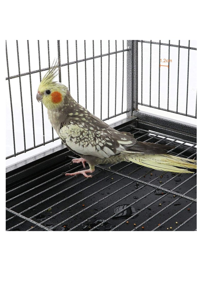 Arabest - Bird Cage Large Parrot Birdcage Breeding Big Pigeon Villa Parakeet Macaw with Wheels Stand Perch for Small Medium Large Birds - Image 1