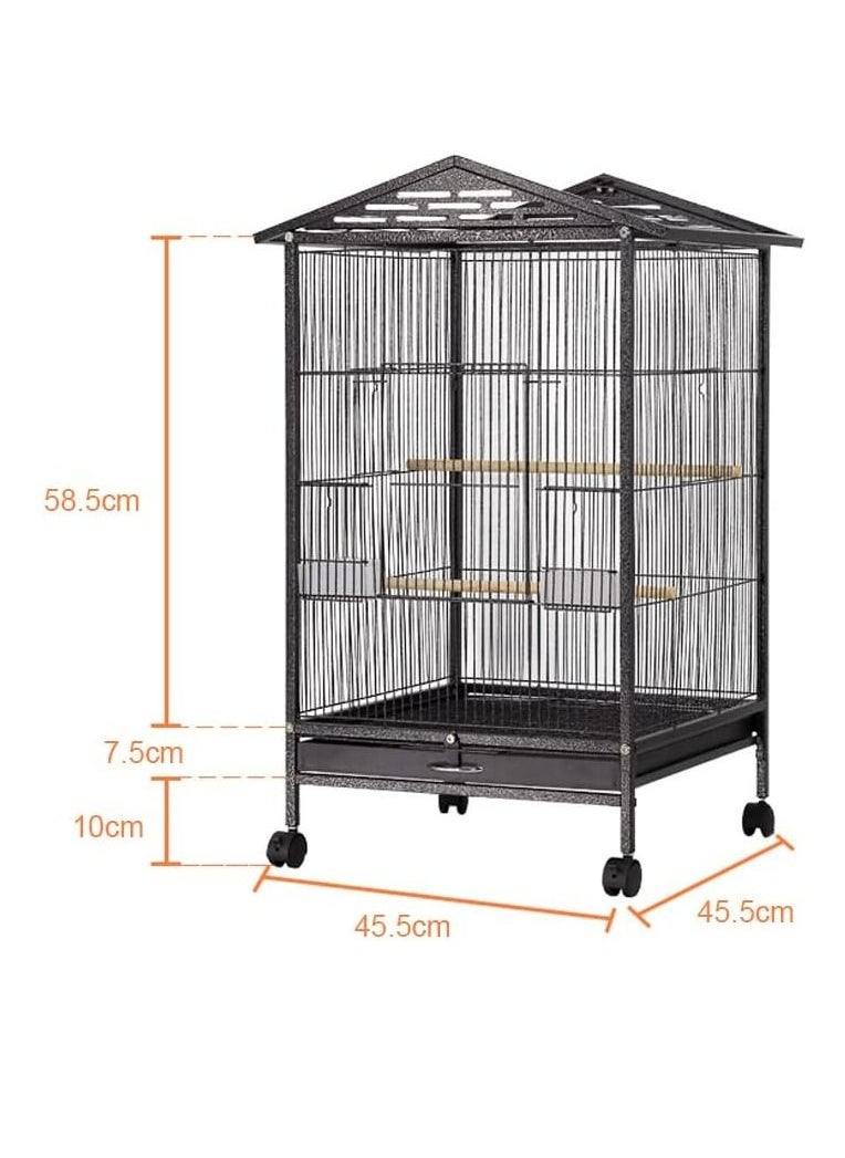 Arabest - Bird Cage Large Parrot Birdcage Breeding Big Pigeon Villa Parakeet Macaw with Wheels Stand Perch for Small Medium Large Birds - Image 1