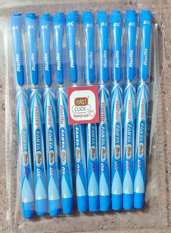 FIRST CLICK Rorito's New Fantaglide DX Blue Ball Pens, Pack of 20, Blue Fanta Glide Soft Grip, stylish Body Design for Comfortable Writing - Image 3