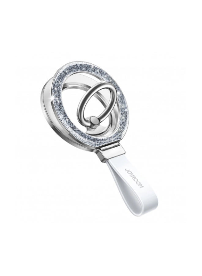 جوي روم Magnetic Metal Ring Joyroom JR-ZS425 Glitter, Universal, White SILVER - Image 1