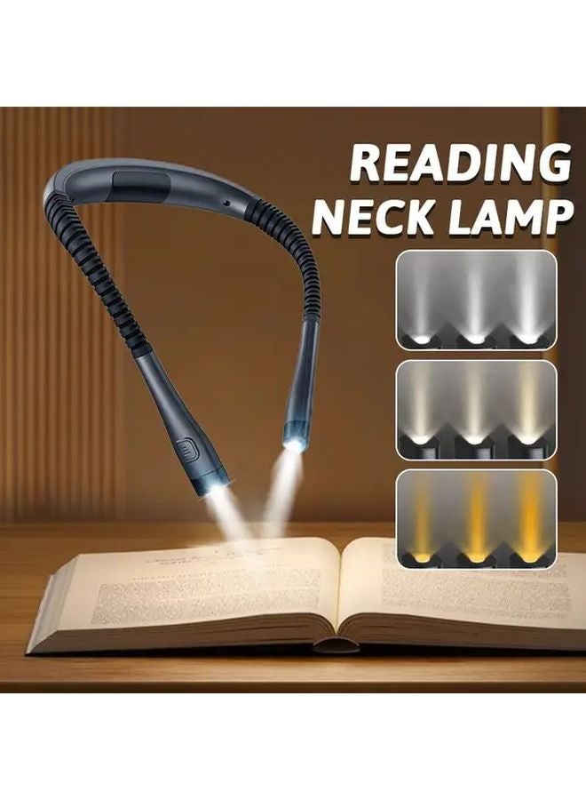 1pc Reading Neck Lamp 2LED Rechargeable USB Hands Free Adjustable Brightness - Image 2