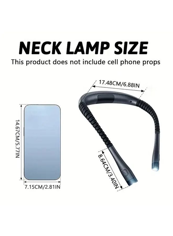 1pc Reading Neck Lamp 2LED Rechargeable USB Hands Free Adjustable Brightness - Image 4