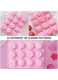 12-Cavity Flowers Silicone Cake Molds Soap Mold Cake Jelly Candy Making Moulds Handmade DIY Chocolate Mold - pzsku/Z192E4D45922F748A2571Z/45/_/1720103987/40612311-dbdc-4283-8a9d-a87862cef4a4