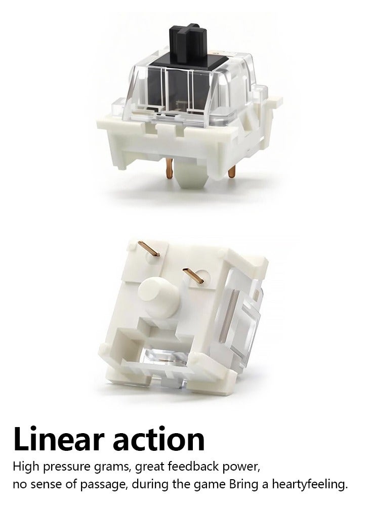 general 110Pcs 3-pin Linear Tactile Click Switch Mechanical Keyboard Black Switch Outemu Keyboard Switch - Image 3