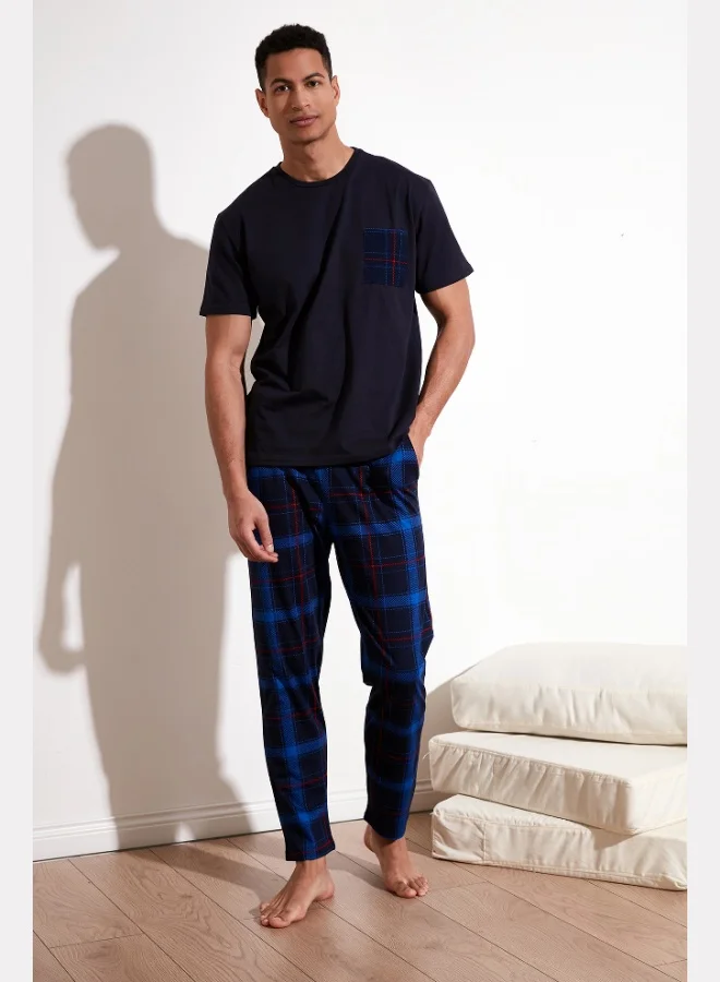 Buratti Plaid Cotton Regular Fit Short Sleeve Pajama Set Men's PAJAMAS SET 6572002