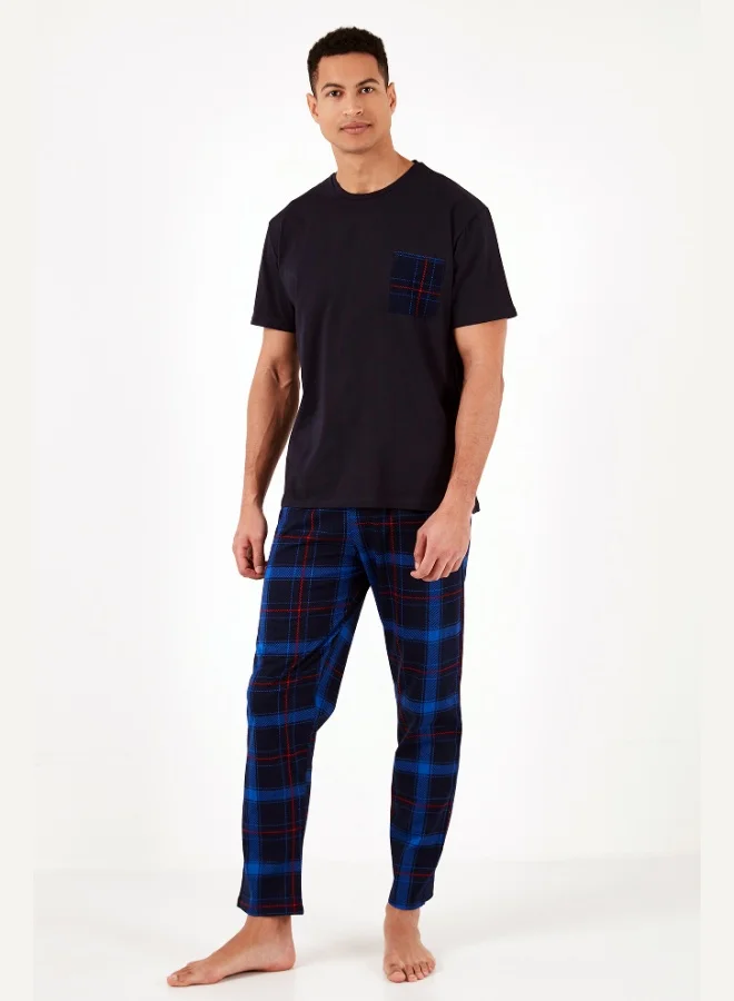 Buratti  Buratti Plaid Cotton Regular Fit Short Sleeve Pajama Set Men's PAJAMAS SET 6572002 for Men | Best Price UAE