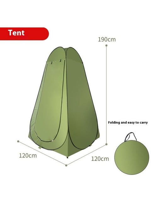 Quick Open Changing Tent 120x120x190cm-Portable Pop Up Privacy Shower Tent Spacious Changing Room for Camping Hiking Beach  Green