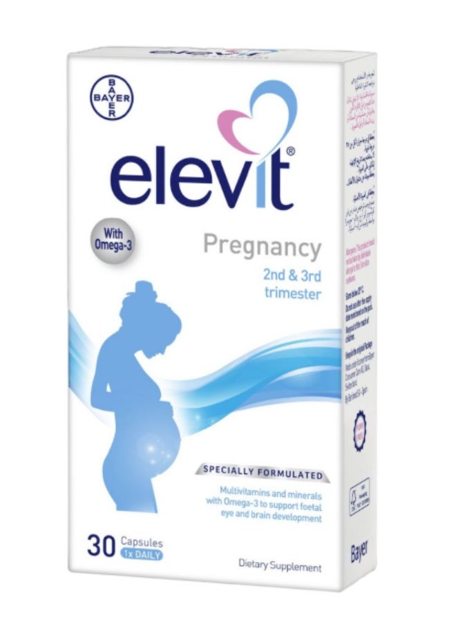Elevit Pregnancy 2nd & 3rd Trimester Multivitamin 30 Capsules