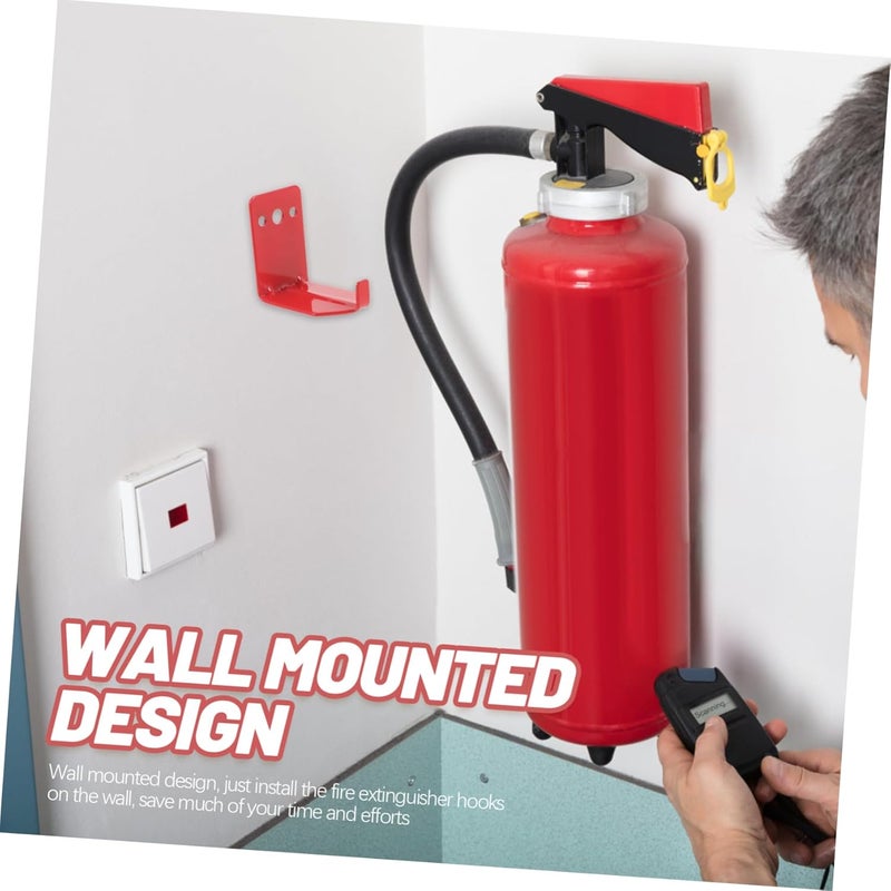 Uonlytech 4pcs Heavy Duty Fire Extinguisher Mounting Bracket Set Durable Wall Hooks for Extinguishers Easy to Install and Secure - Image 3