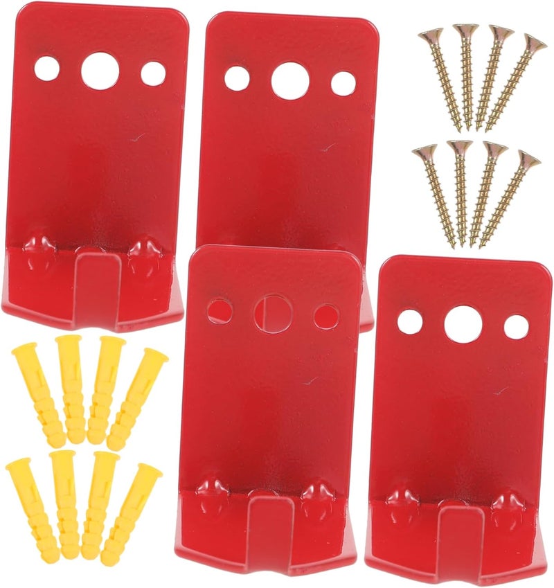Uonlytech 4pcs Heavy Duty Fire Extinguisher Mounting Bracket Set Durable Wall Hooks for Extinguishers Easy to Install and Secure - Image 1