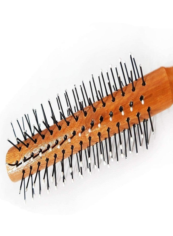Ekan Professional Round Wooden Handel Hair Brush Hair Comb For Men & Women, 20 Gram pack of 1 - Image 3