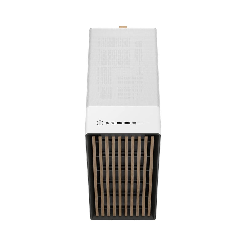 Fractal Design North Chalk White - Genuine Oak Wood Front - Mesh Side Panels - Two 140mm Aspect PWM Fans Included - Type C USB - ATX Airflow Mid Tower PC Gaming Case - Image 5