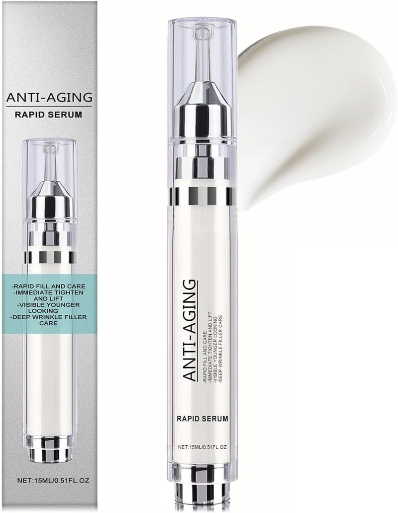 Anti Wrinkle Filler Serum for Face Collagen Enriched Facial Firming Cream Skin Tightening Lotion for Neck Eye Area Deep Hydration Cream for Women Night Repair Moisturizer