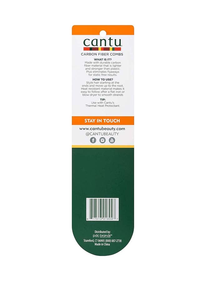 Cantu Hair Accessories Style Carbon Fibre Combs Black - Image 3