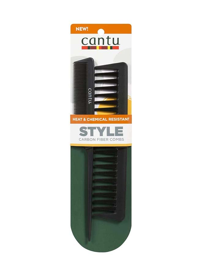 Cantu Hair Accessories Style Carbon Fibre Combs Black - Image 2