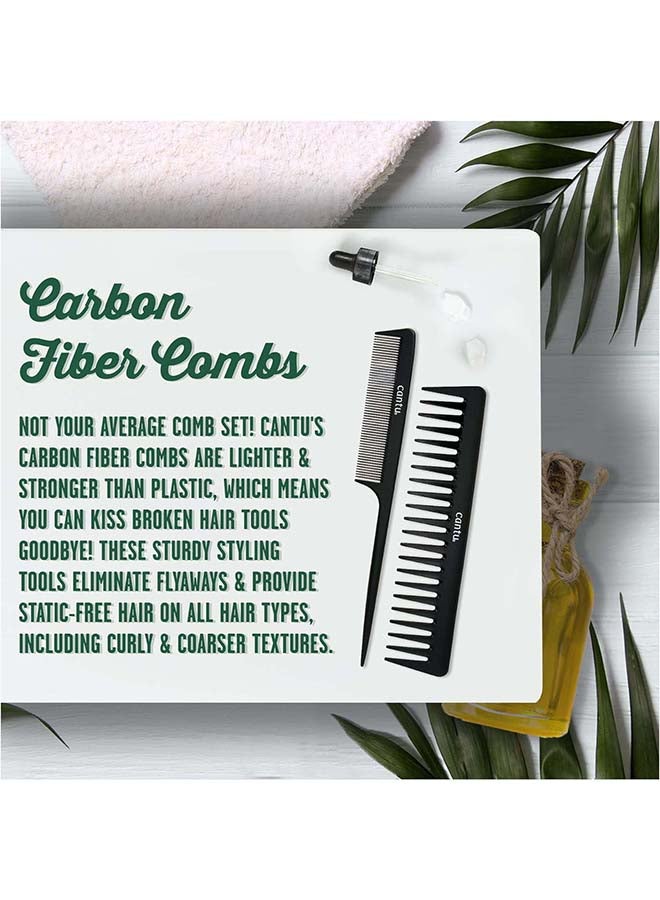 Cantu Hair Accessories Style Carbon Fibre Combs Black - Image 4
