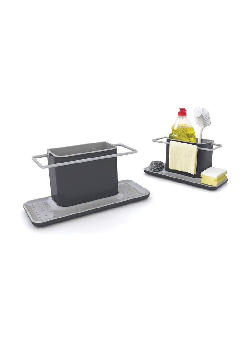 نيبمينينت Sink Caddy Kitchen Organizer Sponge Holder Dishwasher, Cleaning Products Organiser Area Organiser,-Safe, Large, Gray - Image 3