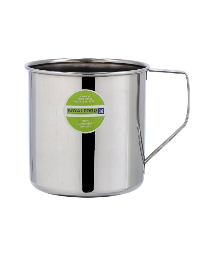 Royalford Stainless Steel Rainbow Mug Silver 9x8x7cm - Image 1