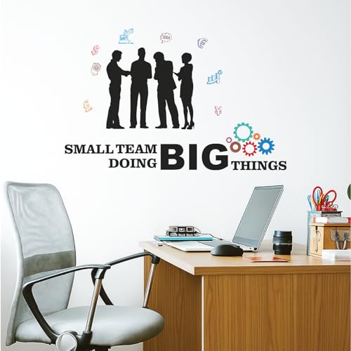 StickMe 'Small Team Doing Big Things - Office Inspirational Motivational Quotes Wall Sticker' (Large - 150 x 90 cm) - Image 1