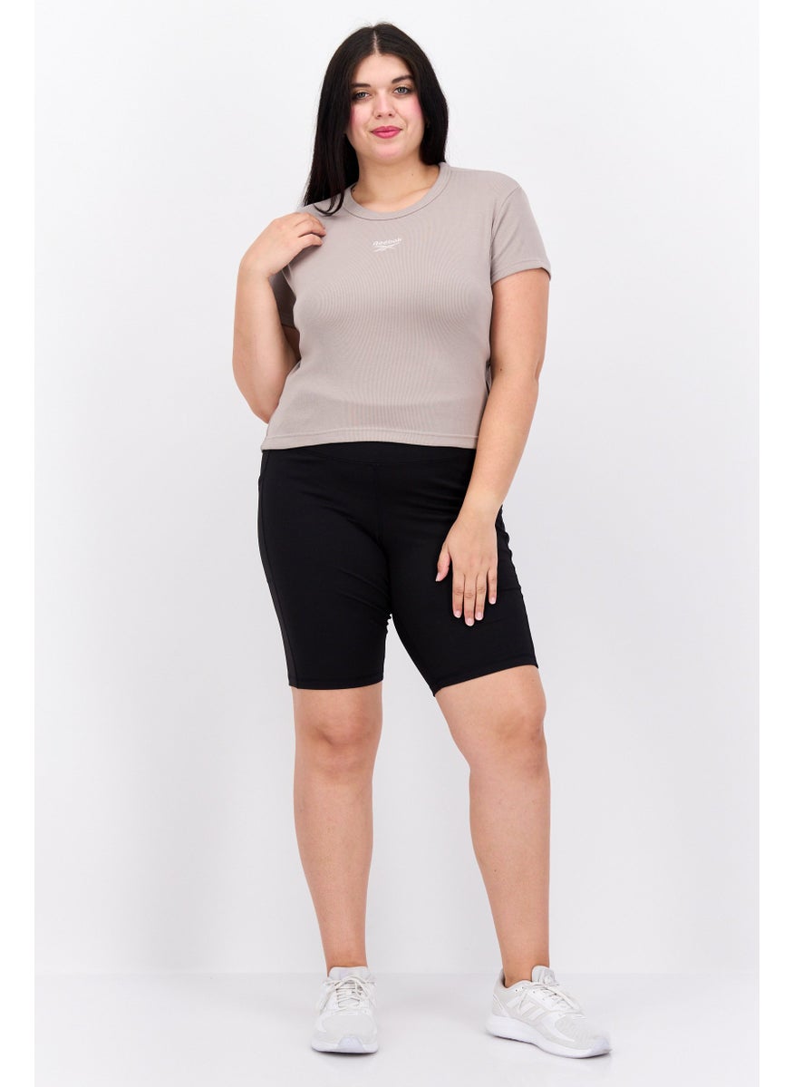 Reebok Women  Plus Size Short Sleeve Training Top, Grey  - Image 3