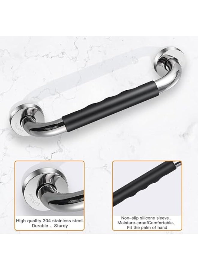 2 Pack Shower Grab Bars, 16 Inch Grab Bar For Bathtub And Shower, Stainless Steel Non Slip Shower Handle, Bathroom Balance Bar, Wall Mounted Safety Grab Bar Bracket For Elderly - Image 4