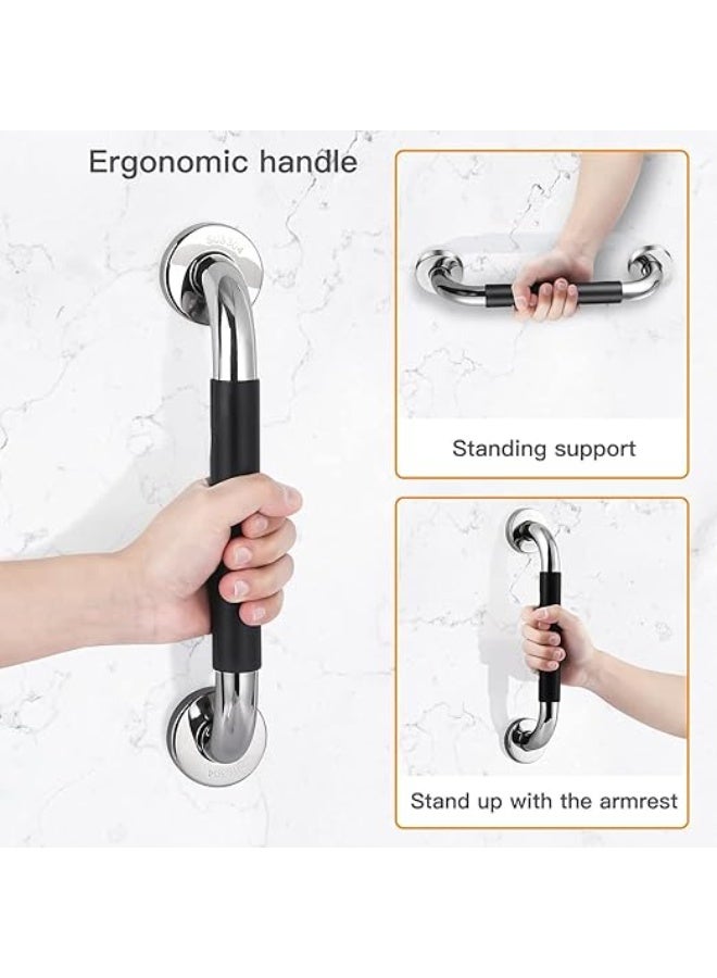 2 Pack Shower Grab Bars, 16 Inch Grab Bar For Bathtub And Shower, Stainless Steel Non Slip Shower Handle, Bathroom Balance Bar, Wall Mounted Safety Grab Bar Bracket For Elderly - Image 3