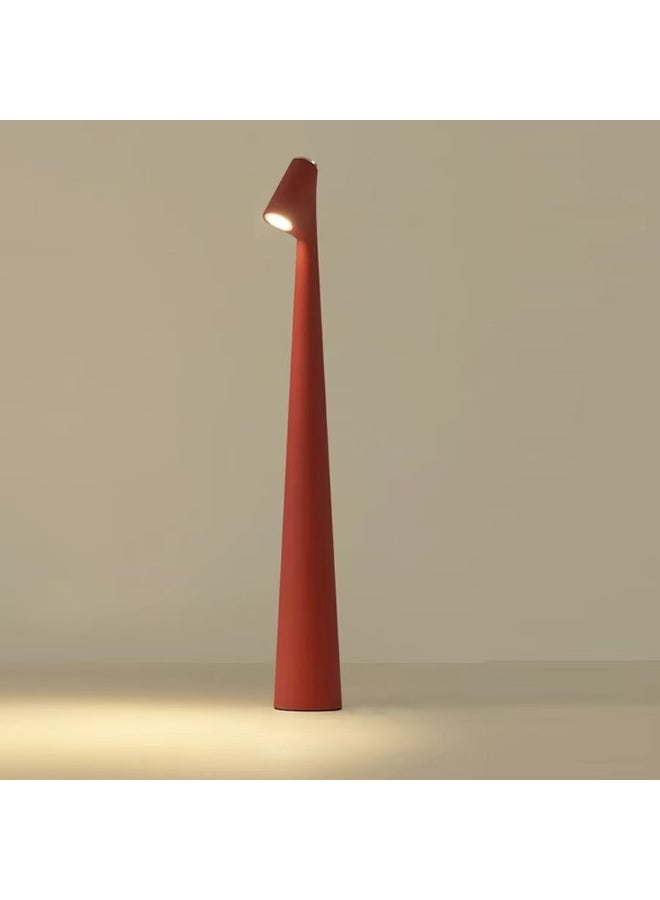 Portable LED Metal Table Lamp with Touch Control, 3 Brightness Levels & 3 Color Modes, Rechargeable Cordless Night Light – Red - Image 1