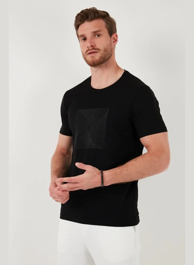 Buratti  Buratti Cotton Slim Fit Crew Neck T Shirt Men's T SHIRT 646R7940  | Best Price UAE