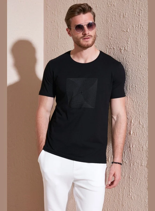 Buratti Cotton Slim Fit Crew Neck T Shirt Men's T SHIRT 646R7940