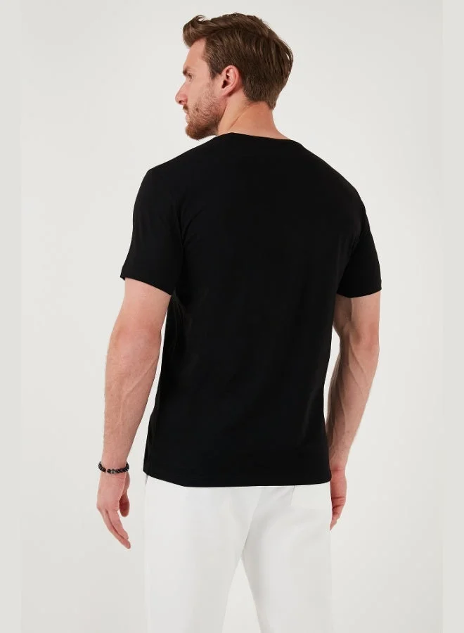 Buratti  Buratti Cotton Slim Fit Crew Neck T Shirt Men's T SHIRT 646R7940  | Best Price UAE